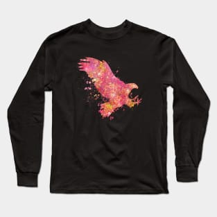 Eagle Birds Forest Wild Nature World Earth Free Flight Watercolor Long Sleeve T-Shirt